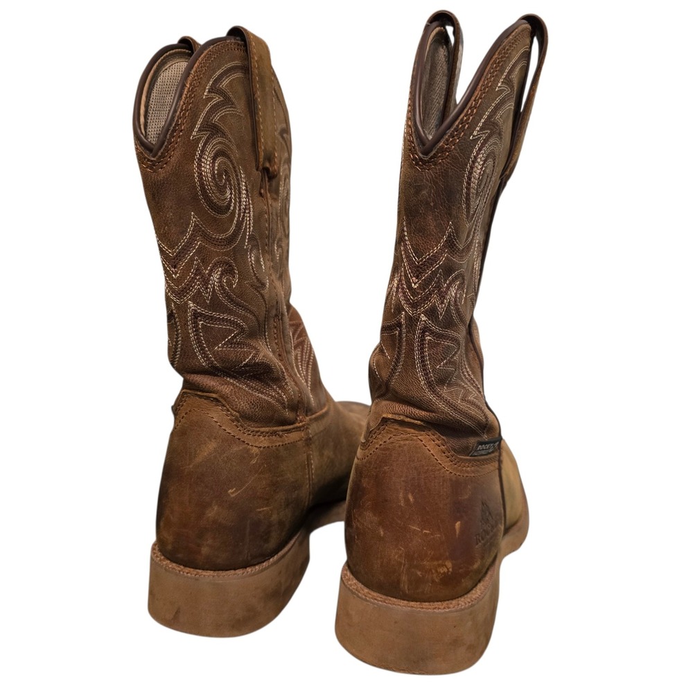 Rocky Mens RKW0431 12in ST Steel Toe Waterproof Western Work Boots Brown 8.5W - Picture 3 of 7